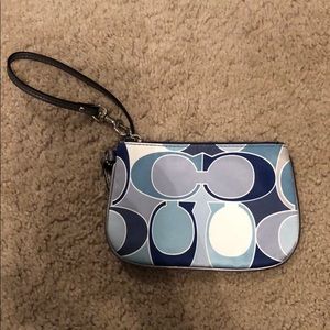 Blue Coach Wristlet
